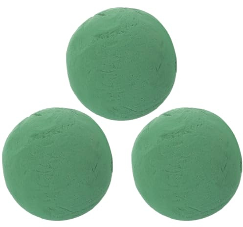 Homoyoyo 3 Stück Steckmasse Kugeln 9 cm Nass– Steckschaum Kugel aus Phenolharz für frische, trockene & künstliche Blumen | Vorgeformter Steckschwamm für Floristik, Vase, Tischdeko, Kranz & DIY Basteln