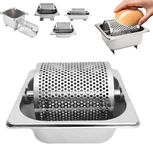 Butter Roller Gürtel mit/ohne Ständer, Butter Roller Werkzeug Edelstahl Butterstreuer, Professioneller Butterspender für Shop Küche Maisbrot Steaks, verteilt Butter gleichmäßig (Stil A)