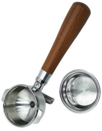 Porte-filtre à café en bois pour machines à expresso de 58 mm avec design ergonomique et aspect vintage