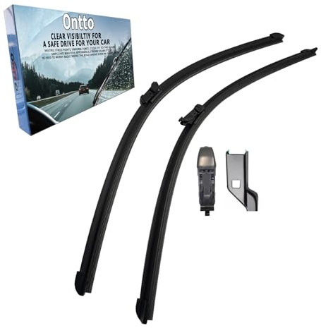 ontto 1 Set Vorne Scheibenwischer Kompatibel mit Ford Fiesta MK6 2008-2017 26+15 Wischblätter Klare Sicht Scheibenwischerblätter Frontscheibe Wischer Autoscheibenwischer Autoteile 650mm+375mm