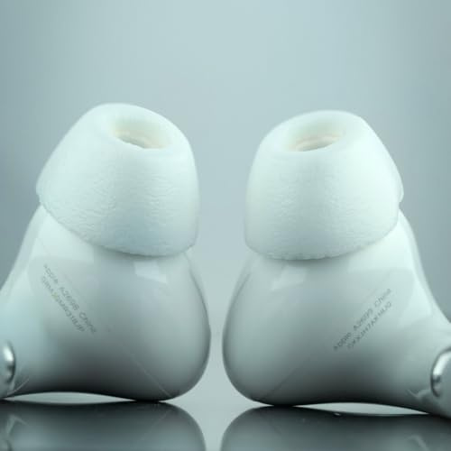 Comply TrueGrip MAX | Premium Memory Schaumstoff Ersatz-Ohrstöpsel für Apple AirPods Pro (1 & 2 Generation) | SmartSkin™-Technologie | Weiss, Größe M, 1 Paar
