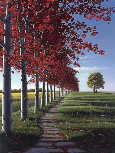 Paint by Numbers for Adults Tree, Plant Paint by Numbers Kits, DIY Color Oil Painting Adult Crafts, Painting Kits with Brushes and Acrylic, for Home Wall Decor, Gifts for Women, 20x28in M-7587