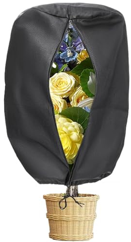 Genérico para Plantas Protección contra congelación - Bolsas de Flores Reutilizables con Cremallera y cordón | Manta Protectora contra heladas | para jardín al Aire Libre Árboles Arbustos