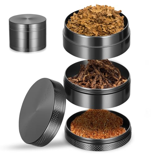 Metal Herb Grinder, Manual Spice Grinder Manual Herbal Grinders, Hand Grinders with Sifter and Magnetic Top for Kitchen Dry Herb and Spice Mills