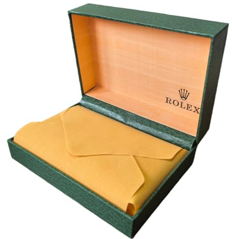 ROUREOX Klockbox Present till Honom – Grönt Klockfodral i Läder Singel, Klockförvaring av Trä för Make för Rolex GMT-Master II