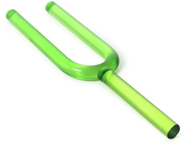 Grüne natürliche Quarzkristall-Klanggabel – 7 Töne (C bis B), 16 mm Heil-Stimmgabel for Yoga, Meditation und Klangtherapie(432Hz,G)