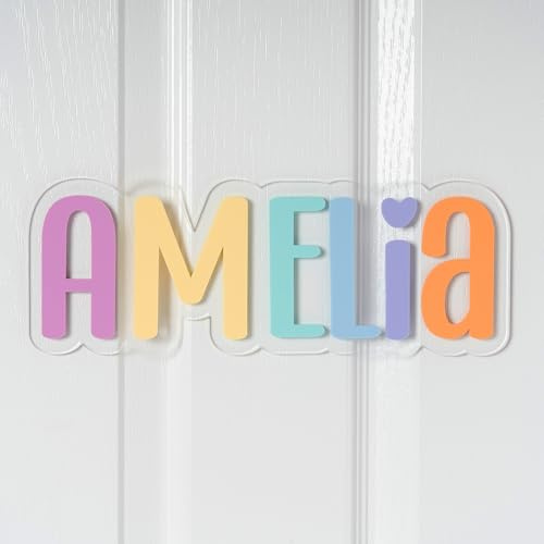 Personalised Name Sign for Kids – Colourful Door Sign for Boys or Girls – Custom Decor for Bedroom, Playroom, Nursery, Toy Box