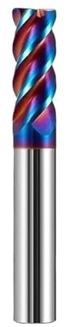1 pz HRC70 Rivestimento nano blu Fresa a 4 taglienti a becco tondo for sgrossatura in carburo di tungsteno e acciaio CNC(10R0.5x25x75)