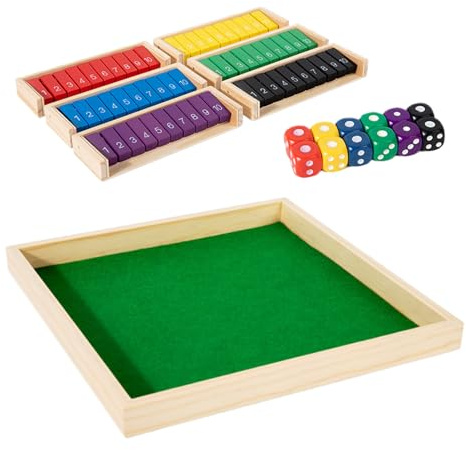 Close The Box Game – 30 X 30 X 2,6 Cm Großes Würfelbrett, Interaktives Tischspiel Für Mehrere Spieler | Tragbare, Wettbewerbsfähige Familiennacht, Camping, Kaffee, Bar, Urlaub, Treffen, Stra