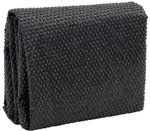 Teenpull Lona solar para piscina de polietileno con 210 cm de diámetro, color negro y azul, lámina solar para piscina de jardín y piscina, protección térmica, lámina granulada para invierno y