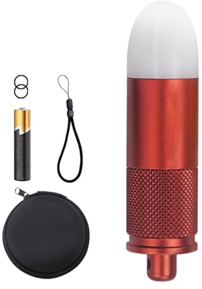 LOVIVER Lampada Segnalazione Subacquea LED Faro Subacqueo Boetta Luminoso Indicatore Immersione Balise Sub Torcia Subacquea Lampeggio 3 Colpi Ogni 2 Secondi, Rosso Vino