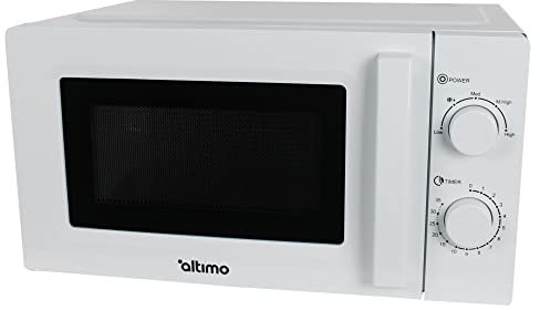 Altimo 700W 20L White Microwave Oven, 5 Cooking Power Levels, Quick Defrost Function, Manual Kitchen Timer MMW701W