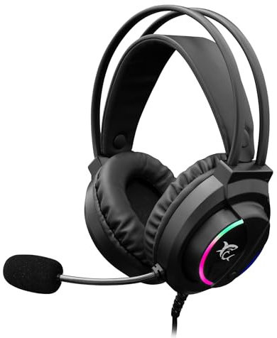 WOLF WITHE SHARK Gaming Headset mit Mikrofon LED USB Ø50mm für Windows-Mac-PS4 USB Kabel 2M