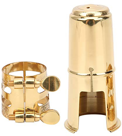 Kit bocchino per sassofono contralto, accessori per strumenti musicali in metallo Tappo per sassofono Legatura per sassofono in metallo