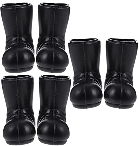 Toyvian Mini-Stiefel - Spielzeug für Kinder, Mini-Regenschuhe, Weihnachtsschmuck für Puppen, Schwarze Kunsthandwerk Miniatur-Schuhverzierungen