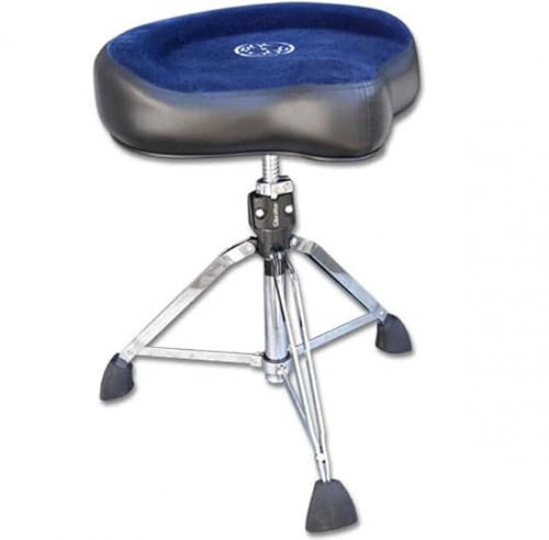 ROC-N-Soc Drumhocker Sattel-Sitz Blau mit Unterteil