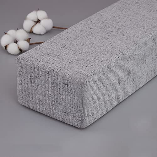 XIEMINLE Home Bed Gap Pad mit abnehmbarem Bezug, Kopfteilkissen, Bettmatratze Lückenfüller, Doppelbettbrücke, Sofakissen für Bett/Wand, 200 x 10 x 8 cm, Grau