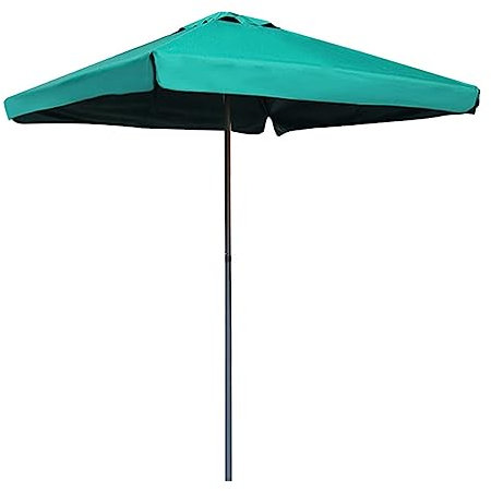 Sombrilla Cuadrada de Exterior con 8 Varillas y Mástil de Hierro, Tejido de Poliéster, Resistente Parasol para Terraza, Jardín y Piscina (Color : Green)