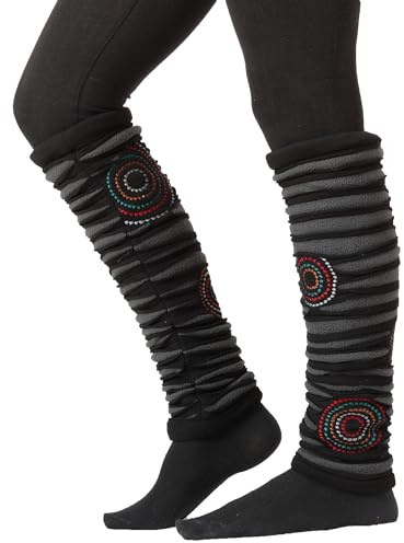 PUREWONDER Damen Stulpen Beinstulpen Patchwork Beinwärmer Nr. 59