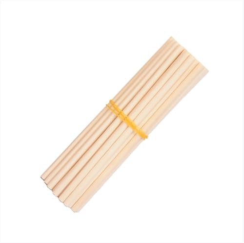 YTSMZX Holzdübelstäbe, unlackiertes Holz, runde Stäbe, Holzbastelstäbe für Kunsthandwerk und DIY-Projekte, Birkenholz, rund, Werkzeuglänge 250 mm, Durchmesser 5 mm, 130 Stück
