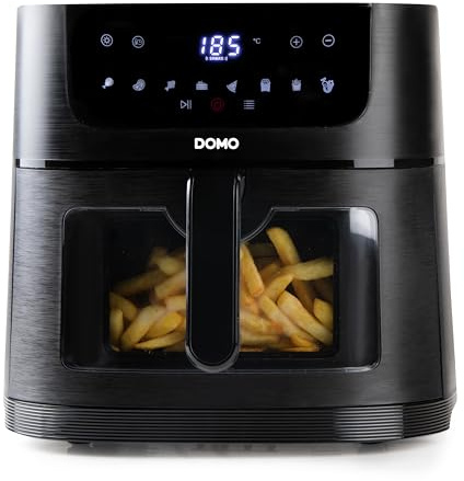 DOMO DO543FR Deli-fryer con ventana de visualización - 8 L - 1800 W - negro