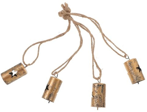 Alipis 4stücke Mini Vintage Hängenglocken Weihnachtsbaumschmuck DIY-Glocken zum Basteln aus Robustem Eisen Gefertigt Rostfrei und Langlebig zum Aufhängen an Häusern Straßen Hotels