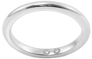 Ayoiow 9 Karat Weißgold Ringe Für Damen Gold Rundschliff Weiß Moissanit Einfach Verlobungsring