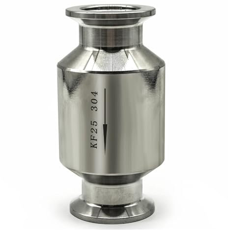 LIUCH KF16 KF25 KF40 KF 50 KF63 KF80 KF100 304 clapet anti-retour en ligne anti-retour unidirectionnel for pompe à vide homebrew(KF-40 Flange 55mm)