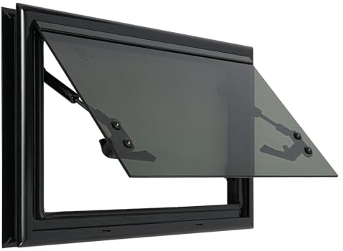 LENDISIY Fenêtre de camping-car, fenêtre basculante avec brise-vue, fenêtre latérale extérieure pour camping-car, caravane, fourgon, camping-car (500 x 300 mm)