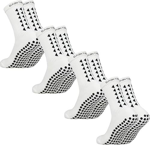 Gain The Edge Football Grip Socks 3.0-1pc, 2pc and 4pc Set - Non Slip Football Socks - Updated Model