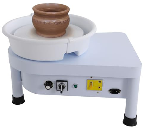 RUETERY Töpferscheibe Elektrisch, Mini Töpferscheibe, 250W 300rpm Keramische Formmaschine, Töpfermaschine, DIY Tonwerkzeug, Vorwärts und Rückwärts Einstellbar, 30cm Töpferscheibe Formmaschine