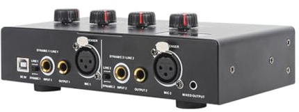Boddceto 48 V Dynamisches Mikrofon, Kondensatormikrofon, Verstärker, Audio, 48 V Phantomspeisung, Aufladen für Live-Soundkarten-Lautsprecher B