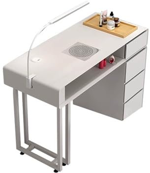 Stilvoller, funktionaler Tisch, Maniküretisch, moderner Maniküretisch, Nagelpult mit integriertem Staubsammler, professioneller Nageltechniker-Tisch aus Holz für Spa-Salons, Beauty-Nagelkuns