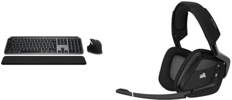 Logitech MX Keys S & CORSAIR VOID RGB ELITE Wireless Gaming