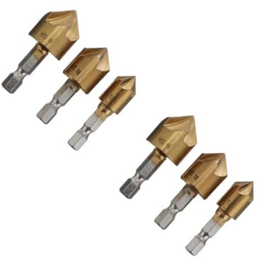 SHINEOFI 2 Set Coltello Da Smussatura Mulino Attrezzo Fresa Per Smussatura A 5 Taglienti Fresa Per Smussare Frese Per Smussare Fresa Per Smussatura A 3 Taglienti Acciaio 3 Pezzi*2