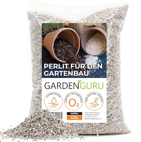 Blumenerde, Perlit Premium 1-4 mm universal, Perlite für Pflanzen 125 l Bodenverbesserung, Feuchtigkeitsspeicherung, Bewurzelung oder Kultivierung, für Orchideen und feuchtigkeitsempfindliche Pflanzen