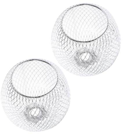 NUOBESTY Lot de 2 Abat-jours en Métal Argenté pour Lampe de Plafond, Design Ouvert Élégant et Polyvalent, pour Décoration Intérieure Moderne