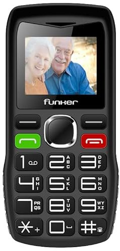 Funker C120 Classic - Telefono cellulare per anziani con pulsante SOS - Tasti grandi e volume alto -USB-C - Batteria 1000 mAh - Grande schermo da 1,8 pollici - Facile da usare