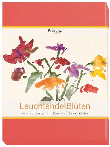 Leuchtende Blüten: 10 Faltkarten mit Umschlägen von Oskar Koller: 10 Klappkarten mit Kuverts von Oskar Koller