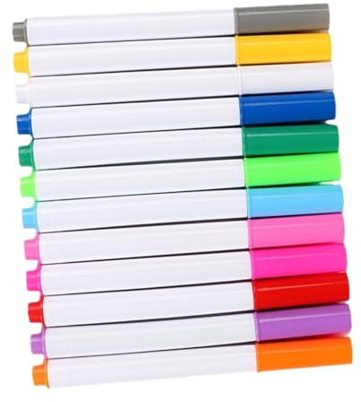 LOLIPPYY 12stücke Teiliges Abwischbare Flüssigkreidestifte Für Led Acryltafeln Kindgerechte Rutschfeste Marker Mit Schneller Trocknung Leuchtende Farben Für Fenster Whiteboard Malspiele