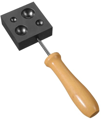 ifundom Moule en Graphite à 4 Cavités pour Coulée de Verre Soufflé Modèle Demi-Sphère Court Dimensions Précises Outil de Moulage DIY pour Lingots Compatible Fonderie Cuivre Usage