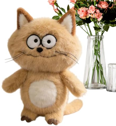 Générique Peluche Chat - Adorable Coussin Doudou à Câlins - Coussin Décoratif Chat en Peluche pour Enfant | pour Bureau Chambre d'Salon Chambre à Coucher Cadeau Femme Amie Sœur