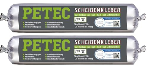 BandelOne enthält 2x PETEC 400ml Scheibenkleber Schlauchbeutel Front,heck-Seitenscheibe Universal