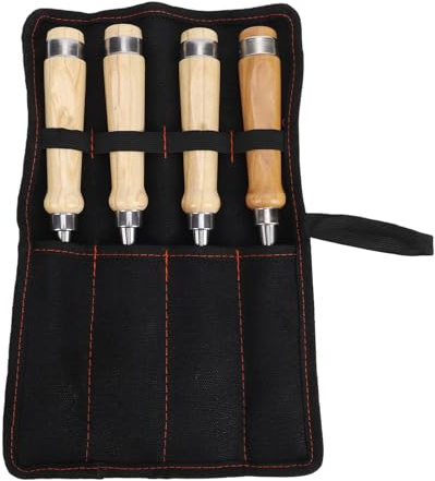 Generic Set di Scalpelli per Legno Scalpelli da Intaglio Professionali con Lame Curve per Carpenteria, Falegnameria, Frassino e Materiale in Acciaio CRV