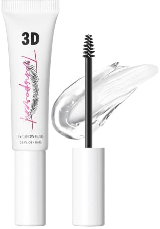 Ögonbryn gel, omedelbar brow Styler för fulla & definierade ögonbryn, transparent ögonbrynsgel, vattentät och torkbeständig ögonbrynsgel, inte fet båge gel, naturliga ögonbrynsformer, starkt grepp