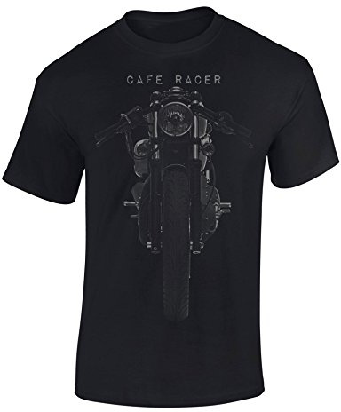 Baddery Biker T-Shirt Herren - „Cafe Racer“ | Motorrad Shirt für Motorradfahrer & Biker