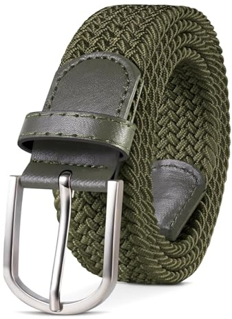TANGCHAO Stretchgürtel Flechtgürtel elastischer, Gürtel Damen und Herren | Stoffgürtel geflochten, bequem taillengerecht ohne Druck, Längen 90–135 cm, Breite 3.3cm, perfekt für Jeans und Alltag