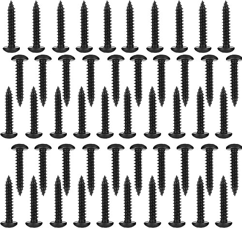 M4*35mm Black Self Tapping Screws, Phillips Pan Head Zinc Plating 304 Stainless Steel Screws, Fasteners Bolts for Plastic Wood Furniture and Drywall 50 Pcs