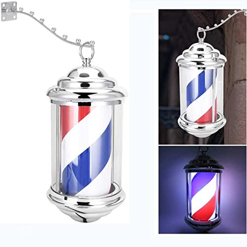 Luz LED para Poste de barbero, Poste de barbero de Alta dureza, para barbería para peluquería al Aire Libre el Letrero.