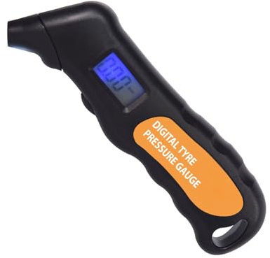 Ex-Pro Digital Tyre Pressure Gauge 100 PSI 4 Unit Settings with Backlit LCD and Non-Slip Grip for Car Truck Bicycle